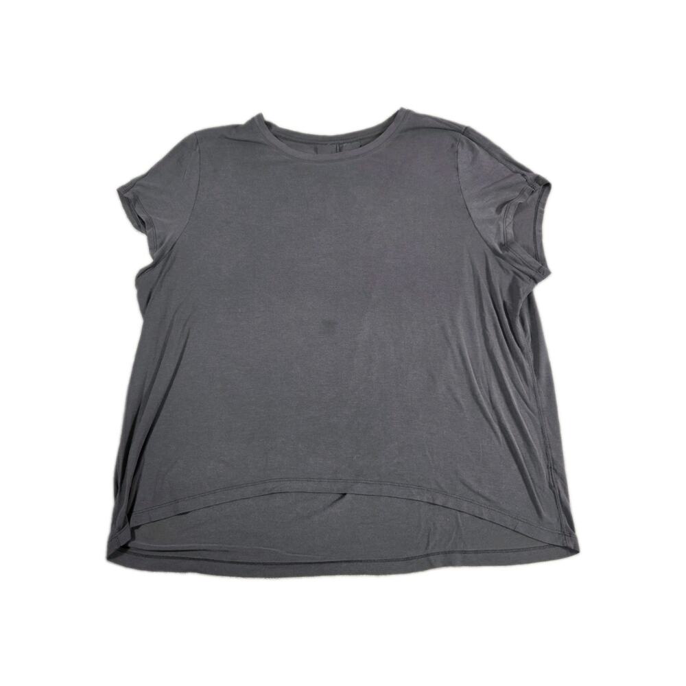 Athleta T Shirt With Ease Women's Sz XL Tee Blue Short Sleeve Yoga Top C18